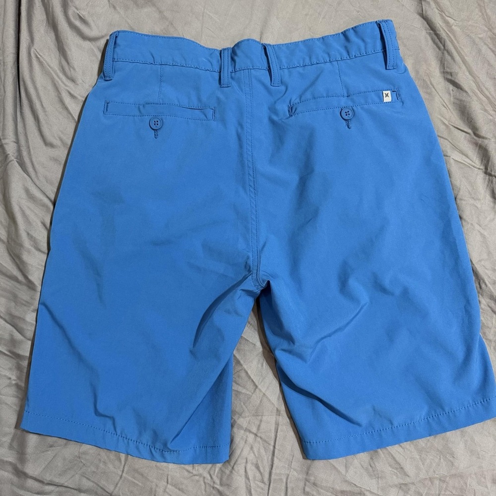 Hurley Shorts Mens 30 Blue Chino Microfiber Flat Front Zip Fly Pockets Summer - Picture 4 of 4